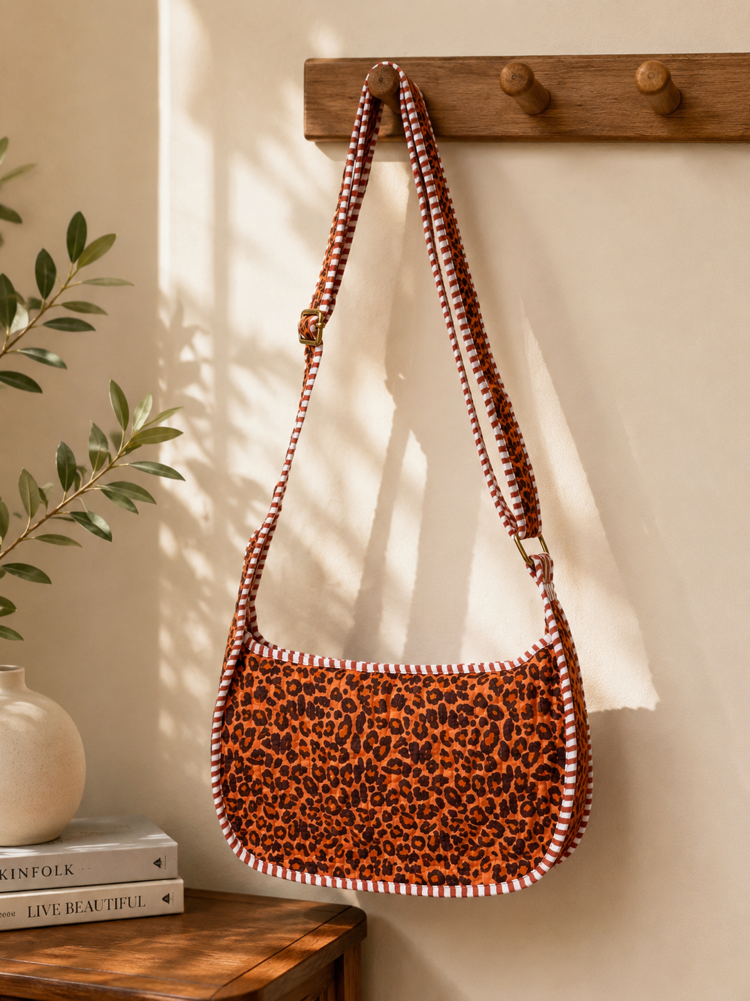 Sling Bag - Leopard Print on Orange
