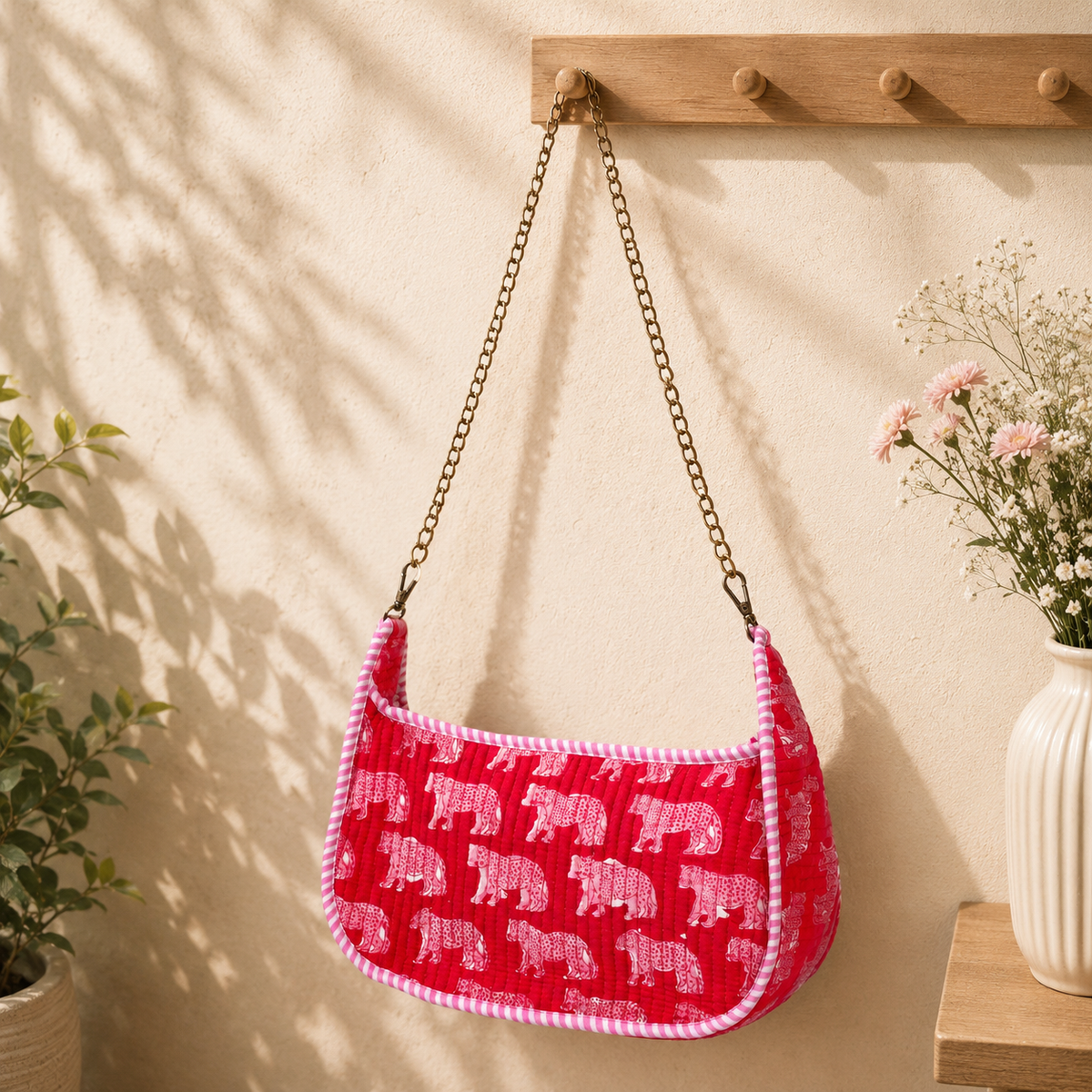 Sling Bag - Pink Elephants