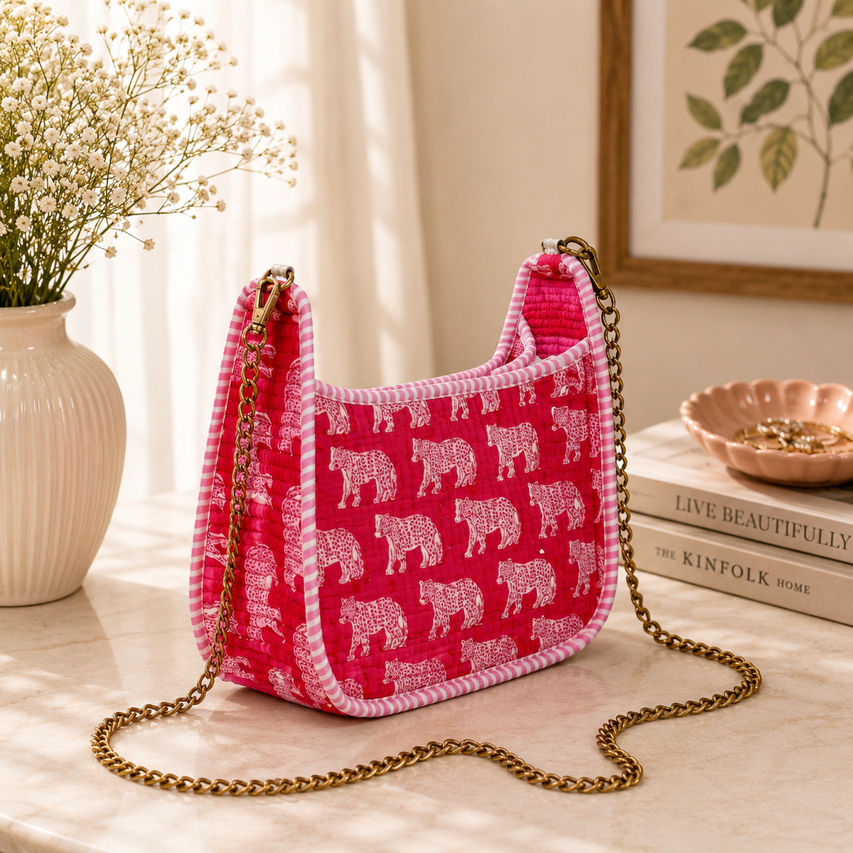 Sling Bag - Pink Elephants