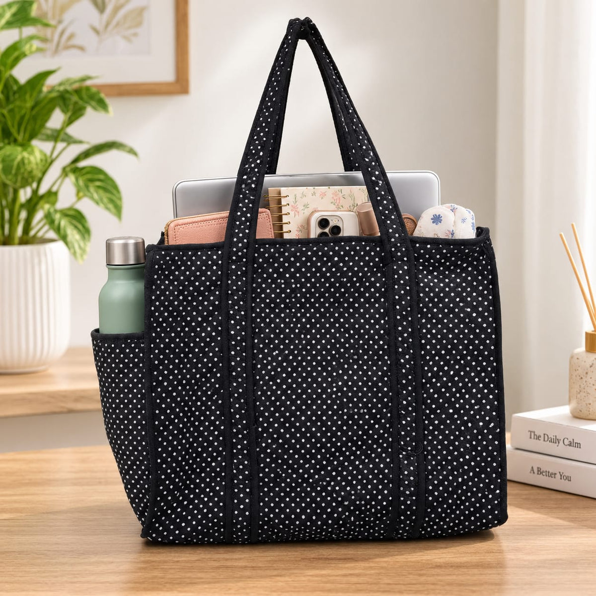 White Dot Tote Bag