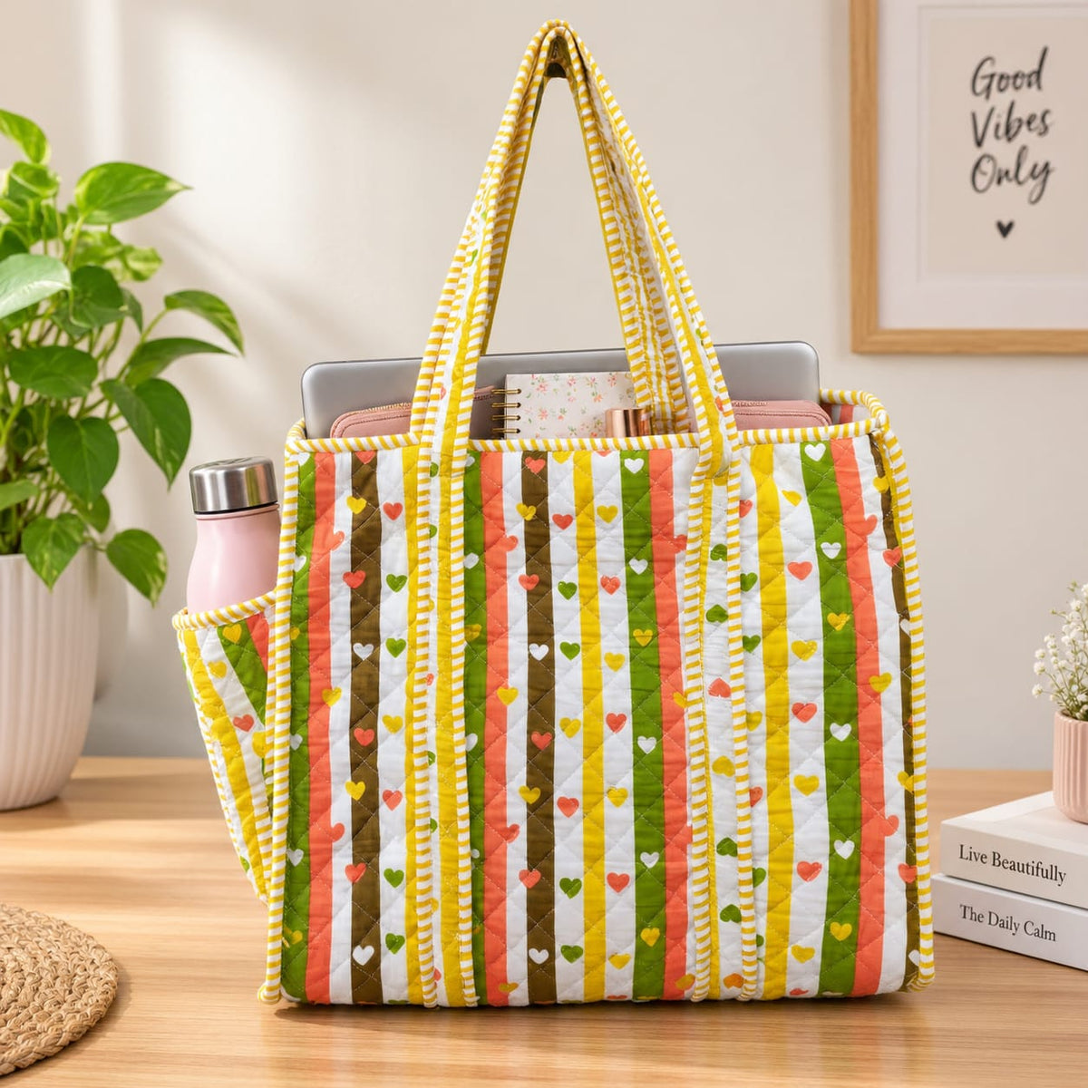Mini Heart Mix Color Tote Bag