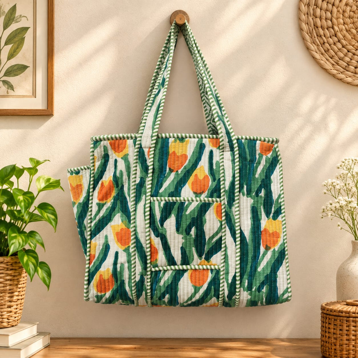 Yellow Tulip Tote Bag