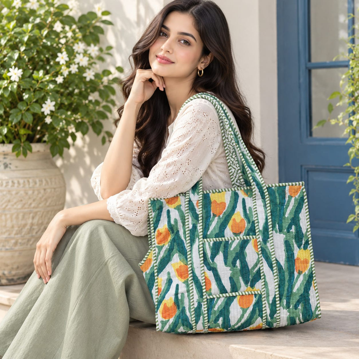 Yellow Tulip Tote Bag