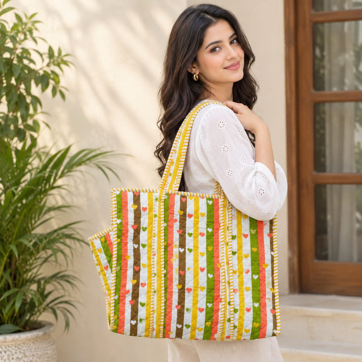 Mini Heart Mix Color Tote Bag