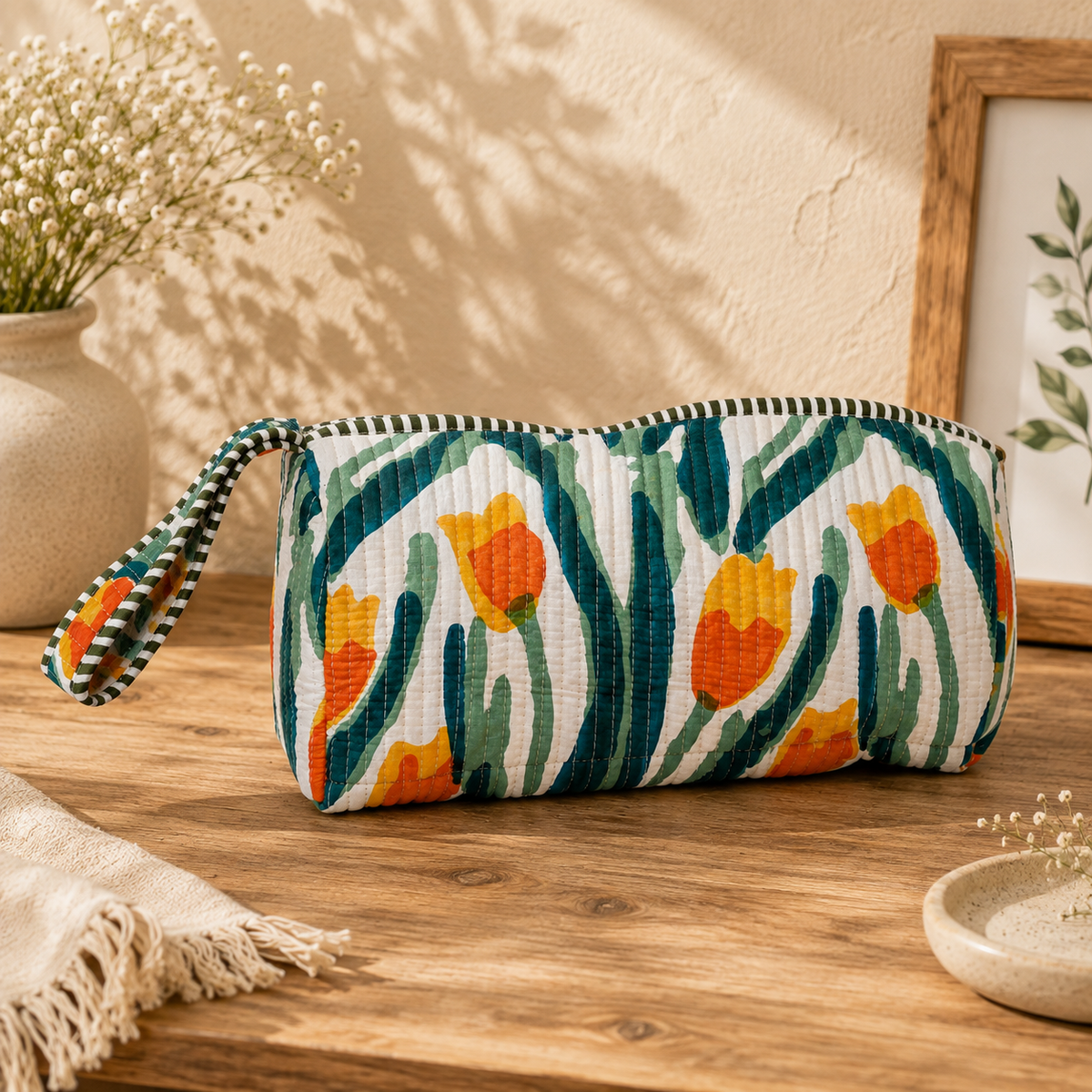Dyson Bag - Tulips on Stripes