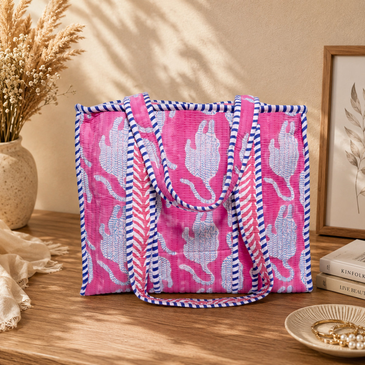 Pink Large Tote Bags