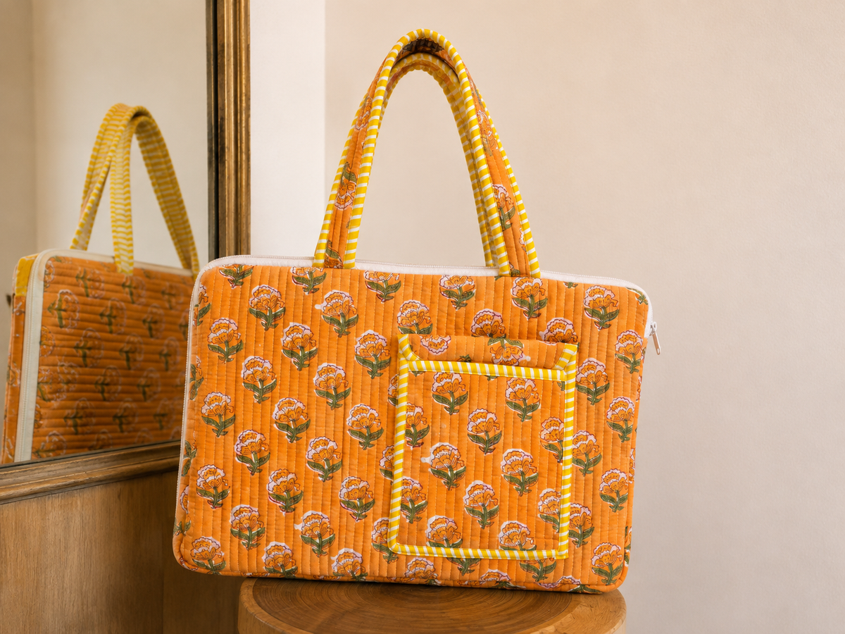 Laptop Bag - Marigold Blooms